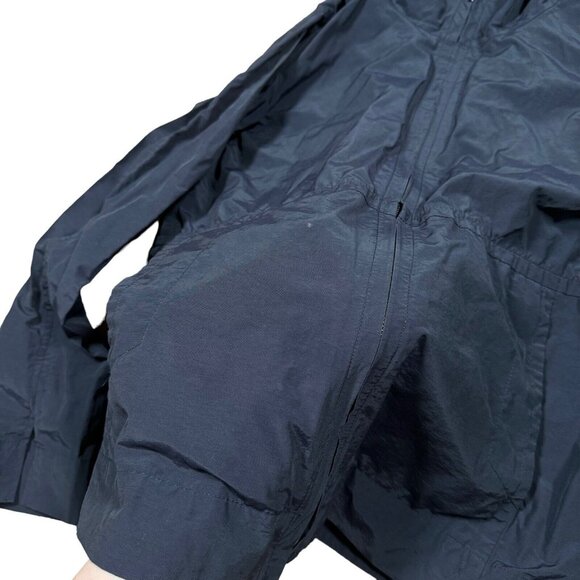 Eileen Fisher Sz XS Lightweight Hooded Unlined Jacket / Raincoat in Navy Blue - Picture 2 of 11